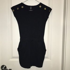 Navy blue dress wth pockets